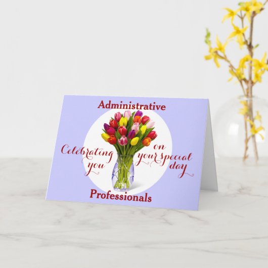 Viering van de Kaart van de dag van de administrat (Gele Bloem)