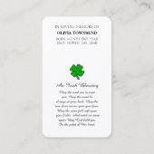 Viering van de Kaart van de Memorial Life Afbeeldi Visitekaartje (Achterkant)