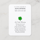 Viering van de Kaart van de Memorial Life Afbeeldi Visitekaartje (Achterkant)