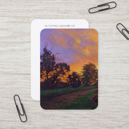 Viering van de Kaart van de Memorial Life Afbeeldi Visitekaartje (Voorkant / Achterkant in situ)