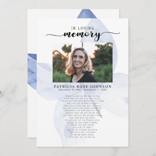 Viering van de Kaart van het begrafeniswezen van h (Voorkant / Achterkant)