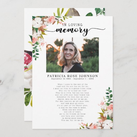 Viering van de Kaart van het begrafeniswezen van h (Voorkant / Achterkant)