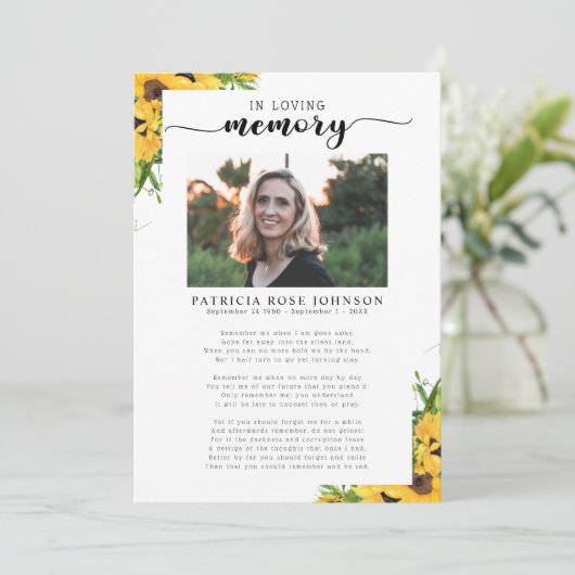 Viering van de Kaart van het begrafeniswezen van h (Staand voorkant)