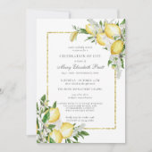 Viering van de levensdenkdienst Lemon Invitat Kaart (Voorkant)