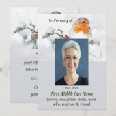 Viering van de Levensdienst Engelse Robin Vogel Kaart (Voorkant / Achterkant)