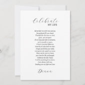 Viering van de levensmonument voor goudfoto's & ge kaart (Achterkant)