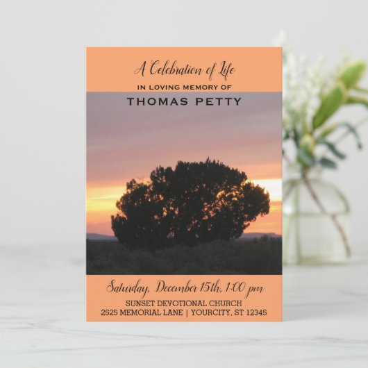 Viering van de levensreddende woestijnzonsondergan kaart (Staand voorkant)