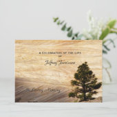 Viering van de levensuitnodiging, Light Brown Ston Kaart (Staand voorkant)