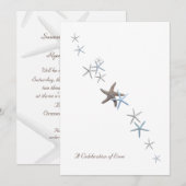 Viering van de liefde, Starfish bruiloft uitnodigi Kaart (Voorkant / Achterkant)