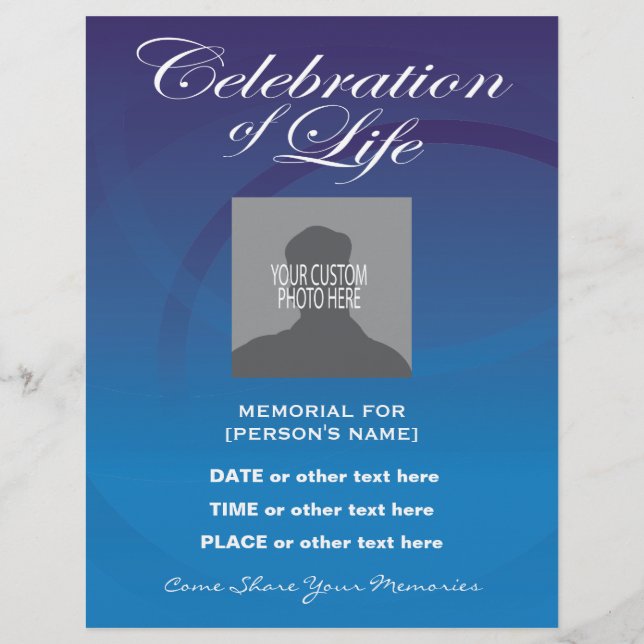 Viering van de Life Blue Circles Invitation Flyer (Voorkant)
