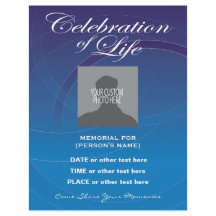 Viering van de Life Blue Circles Invitation Flyer