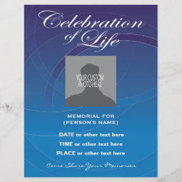 Viering van de Life Blue Circles Invitation Flyer