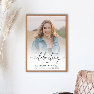 Viering van de Life Memorial Foto Begrafenis Poster