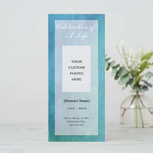 Viering van de Life Memorial Fotokaart (Staand voorkant)