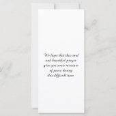 Viering van de "Life Memorial Sympathy Card" (Achterkant)