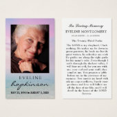 Viering van de Life Ocean Photo Prayer Card Visitekaartje (Voorkant /achterkant)