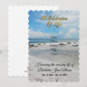 Viering van de Life-uitnodiging Beach Kaart (Voorkant / Achterkant)
