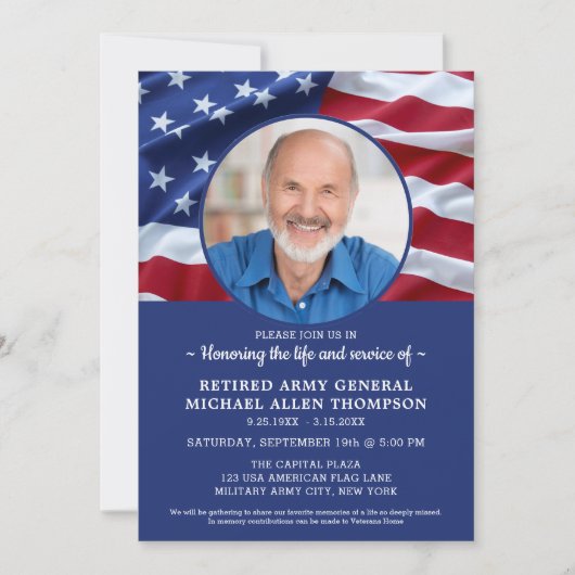 Viering van de militaire veteraanveteranfoto van h kaart (Voorkant)