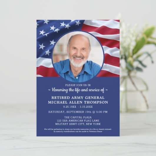 Viering van de militaire veteraanveteranfoto van h kaart (Staand voorkant)