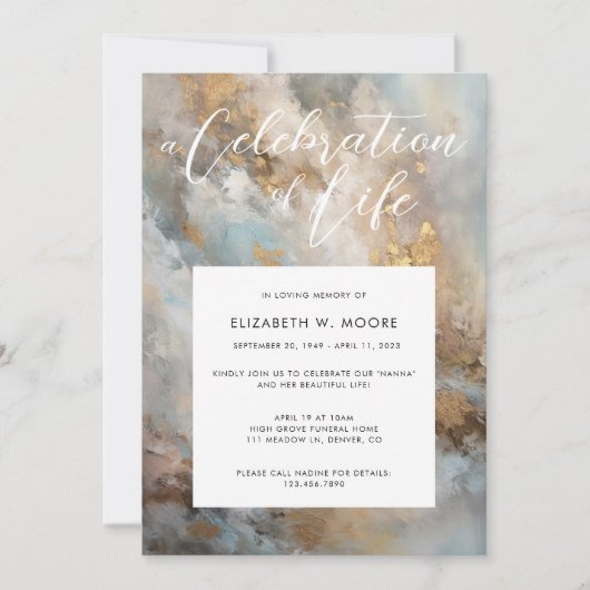 Viering van de Moderne Abstracte begrafenis van he Kaart (Voorkant)