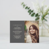 Viering van de Moderne Chic Elegant Foto van Life Uitnodiging Briefkaart (Staand voorkant)