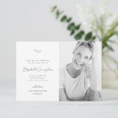 Viering van de Moderne Eenvoudige Minimale Foto va Bedankkaart (Staand voorkant)
