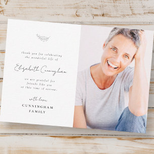 Viering van de Moderne Eenvoudige Minimale Foto va Bedankkaart