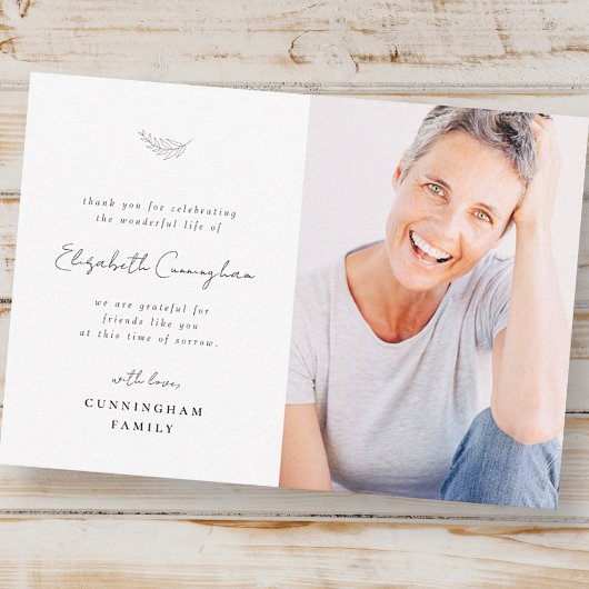 Viering van de Moderne Eenvoudige Minimale Foto va Bedankkaart