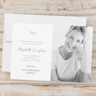 Viering van de Moderne Eenvoudige Minimale Foto va Bedankkaart