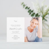 Viering van de Moderne Eenvoudige Minimale Foto va Bedankkaart (Staand voorkant)