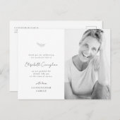 Viering van de Moderne Eenvoudige Minimale Foto va Briefkaart (Voorkant / Achterkant)