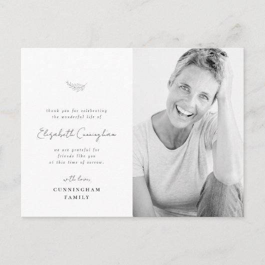 Viering van de Moderne Eenvoudige Minimale Foto va Briefkaart (Voorkant)