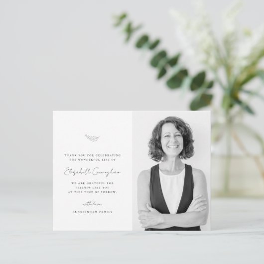 Viering van de Moderne Eenvoudige Minimale Foto va Briefkaart (Staand voorkant)