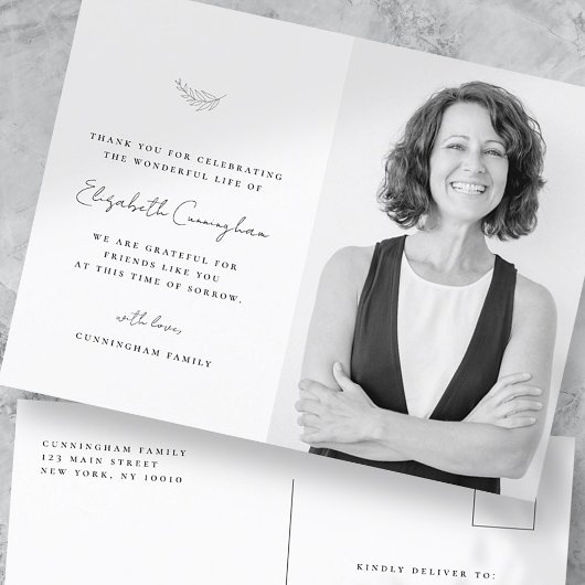 Viering van de Moderne Eenvoudige Minimale Foto va Briefkaart