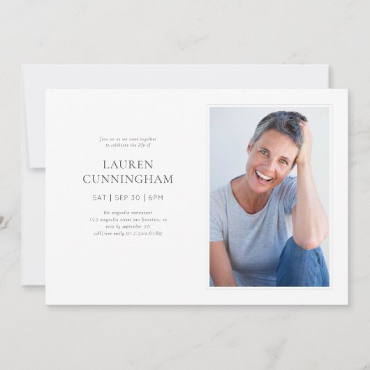 Viering van de Moderne Eenvoudige Minimale Foto va Kaart (Voorkant)