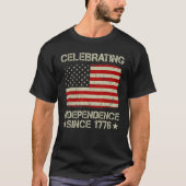 viering van de onafhankelijkheid sinds 1776 t-shirt (Voorkant)