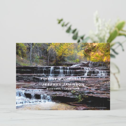 Viering van de ondergrondse waterval voor de uitno kaart (Staand voorkant)