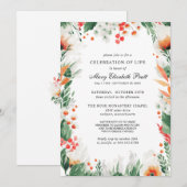 Viering van de Oranje begrafenis van het leven Kaart (Voorkant / Achterkant)