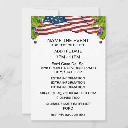 viering van de presidentsverkiezingen kaart (Achterkant)