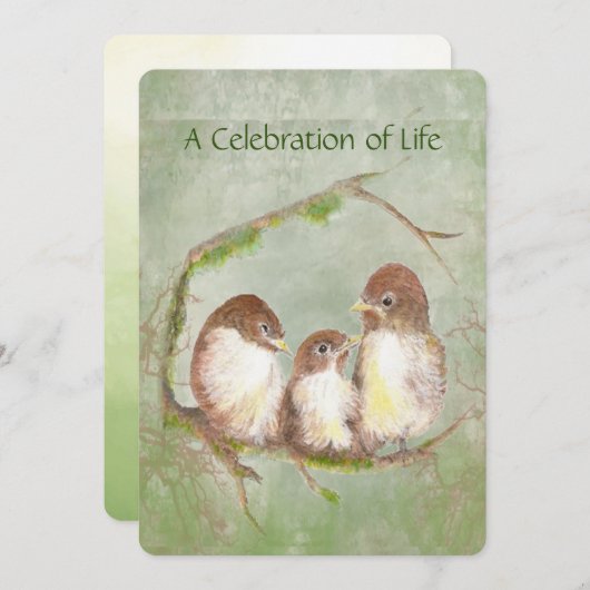 Viering van de reddingsdienst reservevogelfamilie kaart (Voorkant / Achterkant)