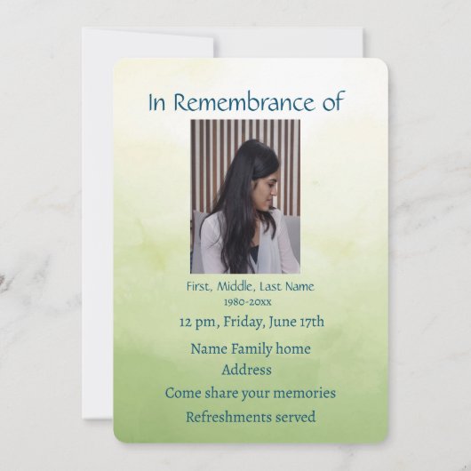 Viering van de reddingsdienst reservevogelfamilie kaart (Achterkant)