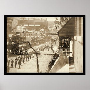 Viering van de Rijk van Railroad Deadwood SD 1888 Poster
