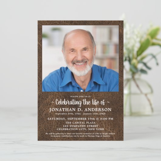 Viering van de schuurfoto van leder uit de Faux-fo Kaart (Staand voorkant)