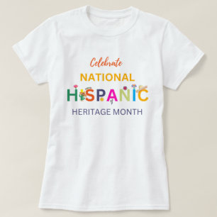 Viering van de Spaanse erfgoedmaand ,National Hisp T-shirt