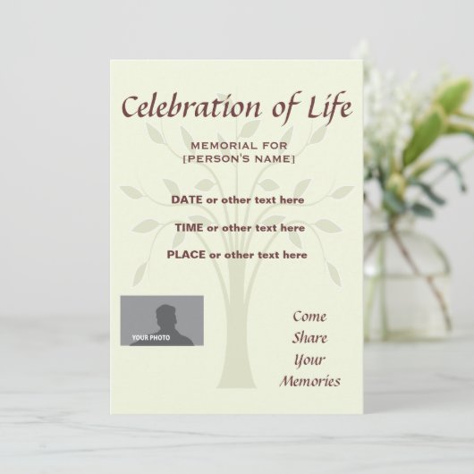 Viering van de speciale levensachtergrond van de M Kaart (Staand voorkant)