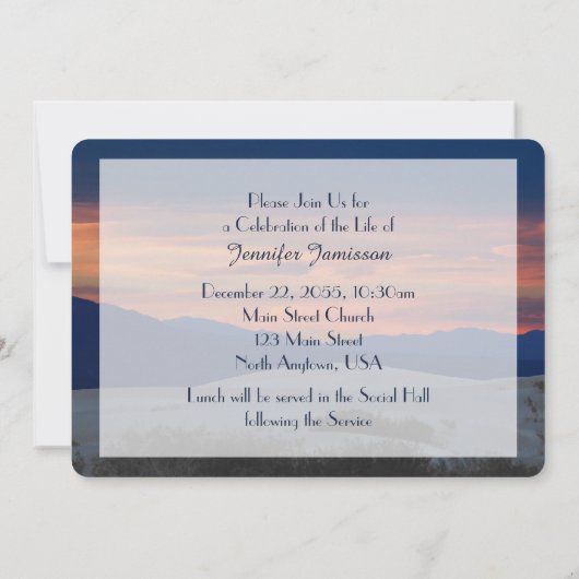 Viering van de uitnodiging tot het leven, Sunset t (Achterkant)