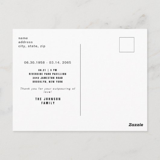 Viering van de uitnodiging van de Foto van Life Ga (Achterkant)