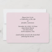 Viering van de uitnodiging voor het leven Bleke ro (Achterkant)