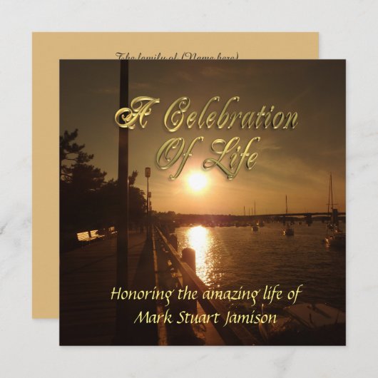 Viering van de uitnodiging voor het leven Ocean Su (Voorkant / Achterkant)