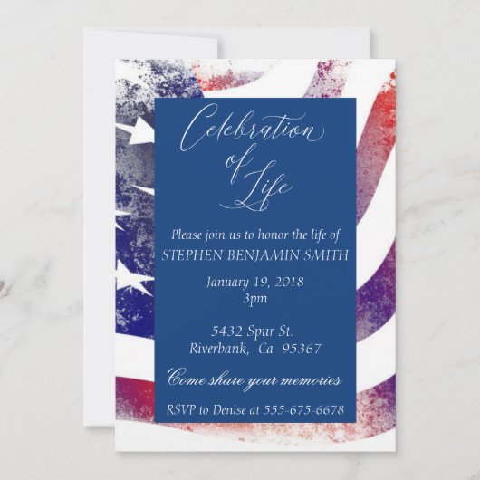 Viering van de Veteranenvlag van de levensdenkdien Kaart (Voorkant)